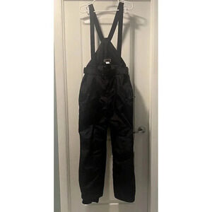 Quechua Decathalon Black Ski Snowboard Suspender Pants Adjustable Size Lg